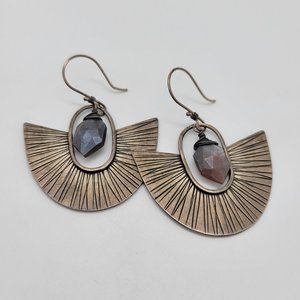 Bohemi – Oxidized Sterling and Moonstone "Eventilo" Earrings